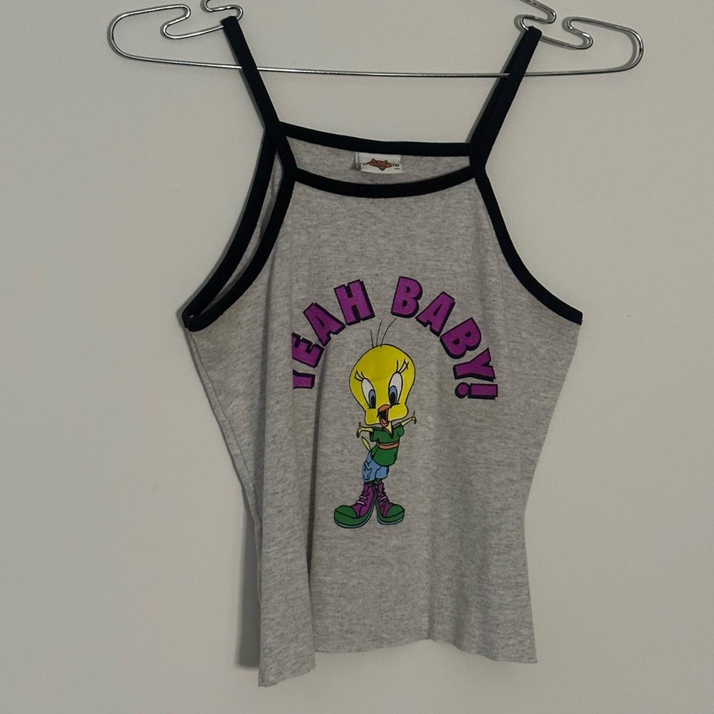 vintage 1997 looney tunes YEAH BABY crop tank top. xs/s